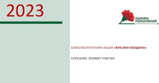 Всероссийская  благотворительная акция «Красная гвоздика»